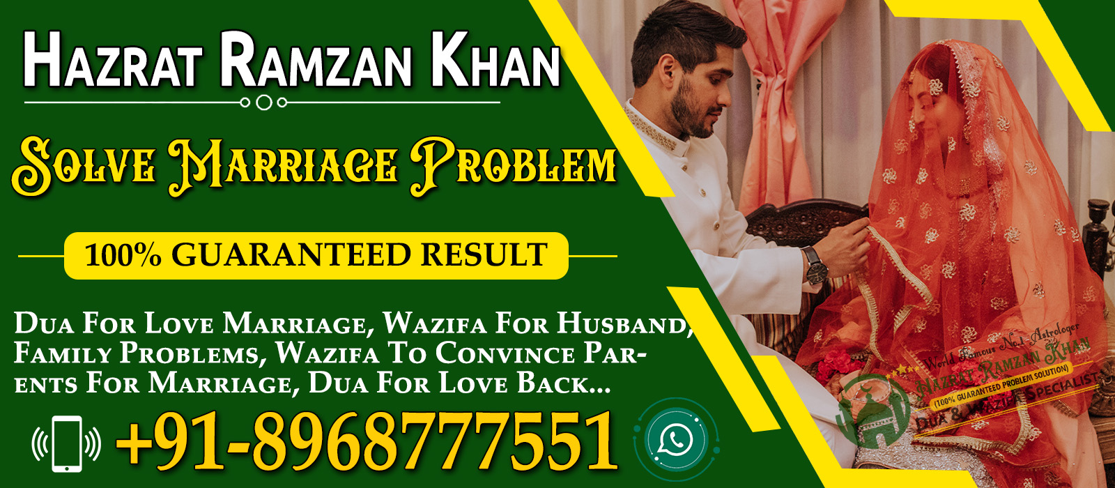World Famous Astrologer Hazrat Ramzan Khan +91-8968777551